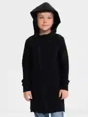 Черный толстовка удлиненная Mini Maxi с капюшоном