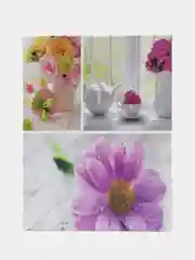 Пурпурный фотоальбом 100 фото, 10х15, "Цветы", твёрдая обложка