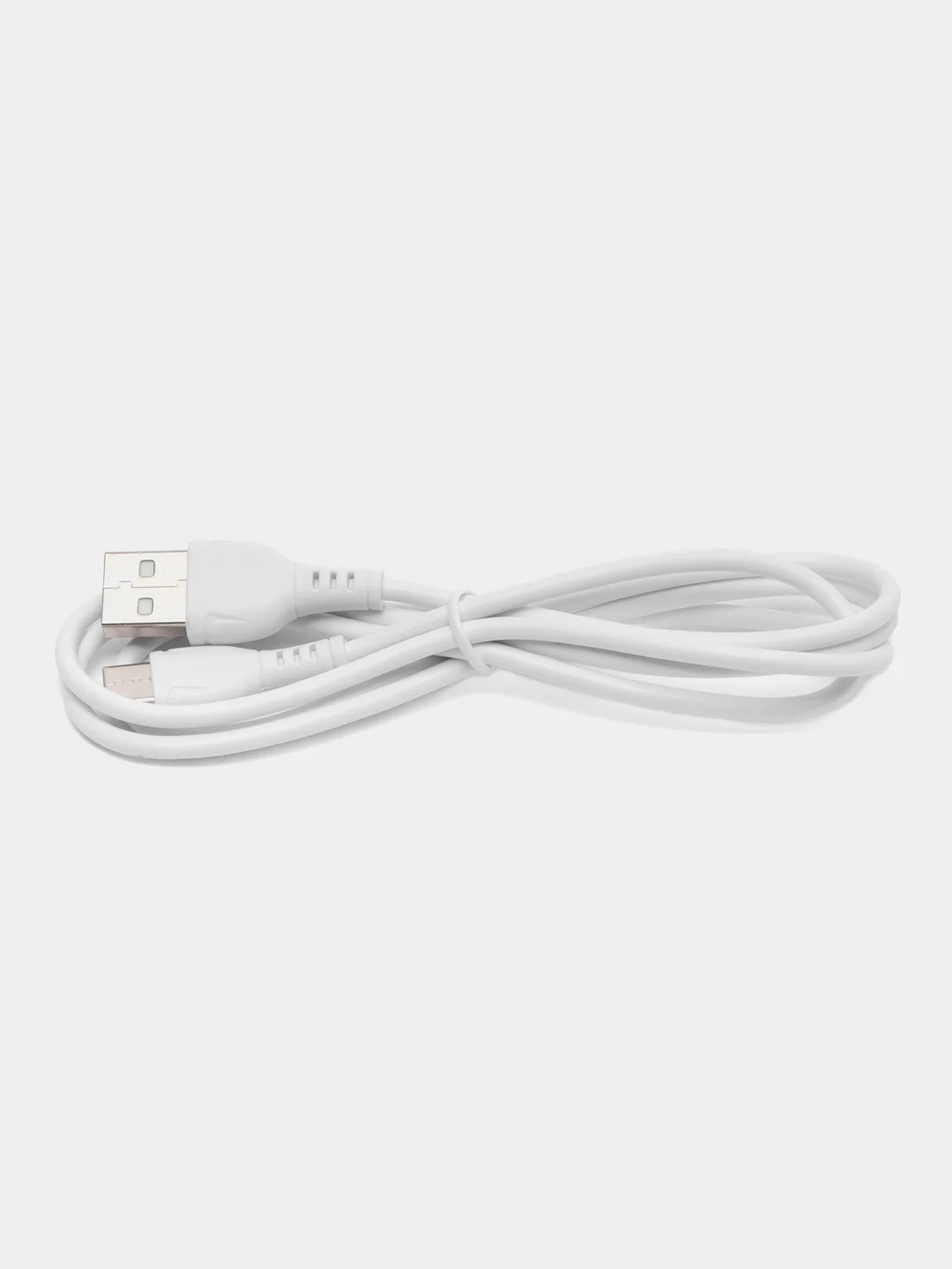 Белый кабель для зарядки телефона iPhone и Android BX51, 1 м / 3 типа разъема