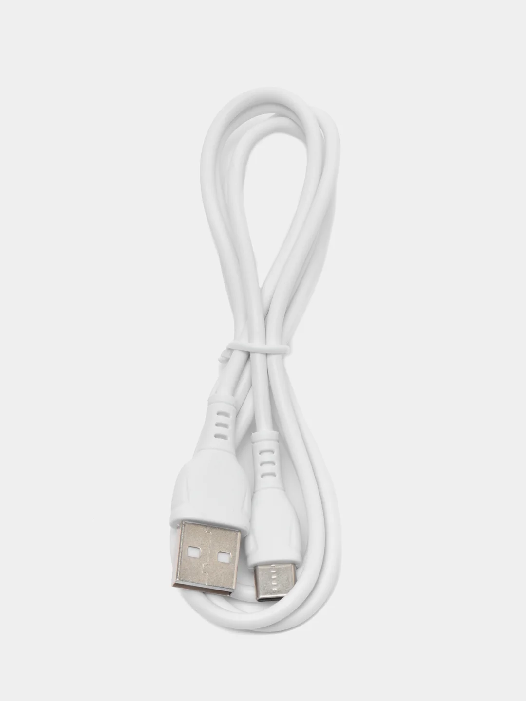 Белый кабель для зарядки телефона iPhone и Android BX51, 1 м / 3 типа разъема