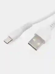 Белый кабель для зарядки телефона iPhone и Android BX51, 1 м / 3 типа разъема