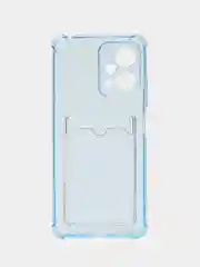 Светло-синий чехол для Xiaomi POCO X5 5G (Сяоми Поко Х5 5 Джи), с карманом для карт