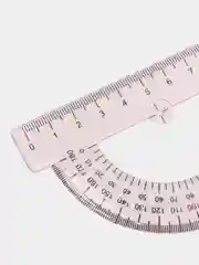 Разноцветный транспортир, 180 град., 10 см, пластик, разные цвета