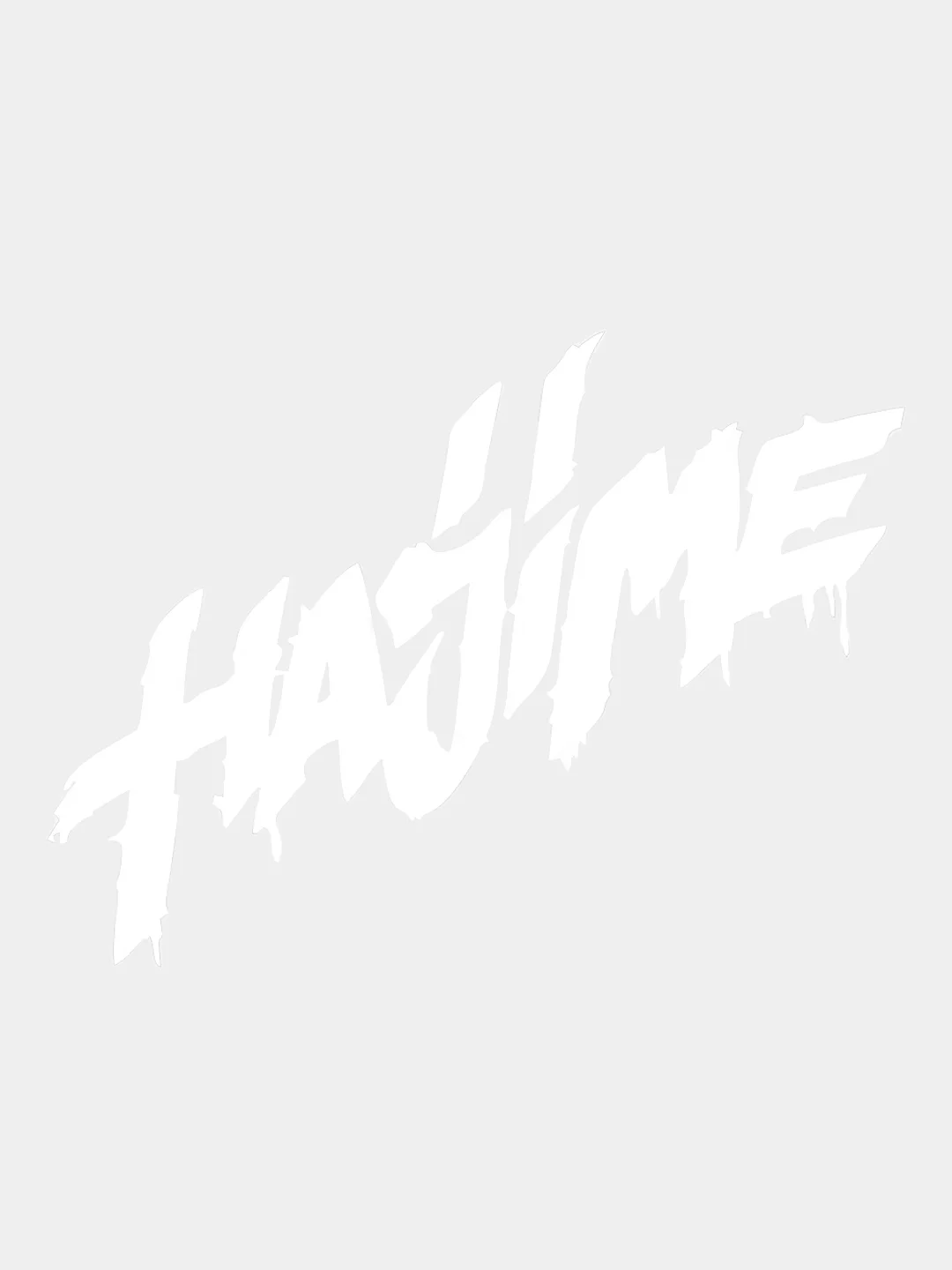 Белый наклейка на автомобиль HAJIME (Хаджиме)