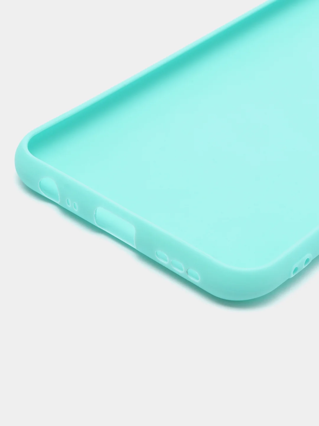 Бирюзовый чехол силиконовый для Xiaomi Redmi 9, накладка, бампер черный LuxCase
