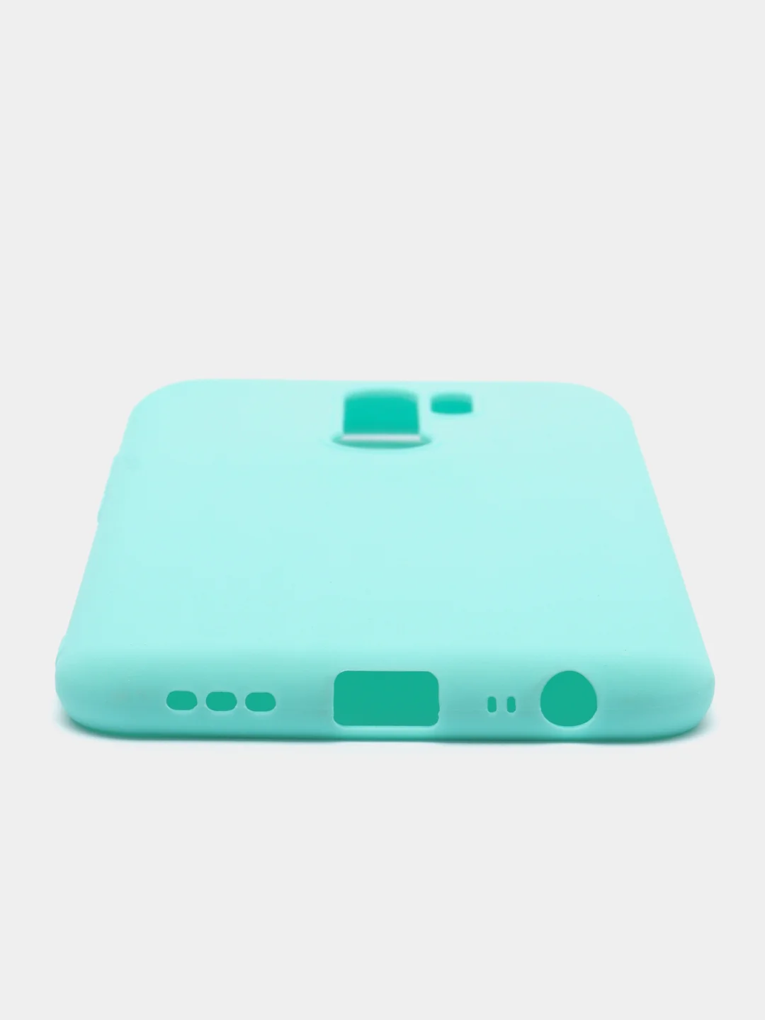 Бирюзовый чехол силиконовый для Xiaomi Redmi 9, накладка, бампер черный LuxCase