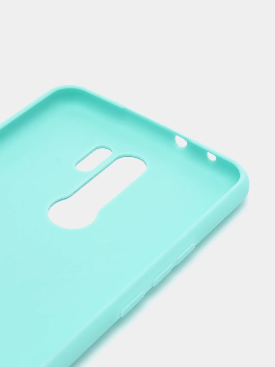 Бирюзовый чехол силиконовый для Xiaomi Redmi 9, накладка, бампер черный LuxCase