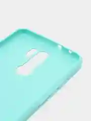 Бирюзовый чехол силиконовый для Xiaomi Redmi 9, накладка, бампер черный LuxCase