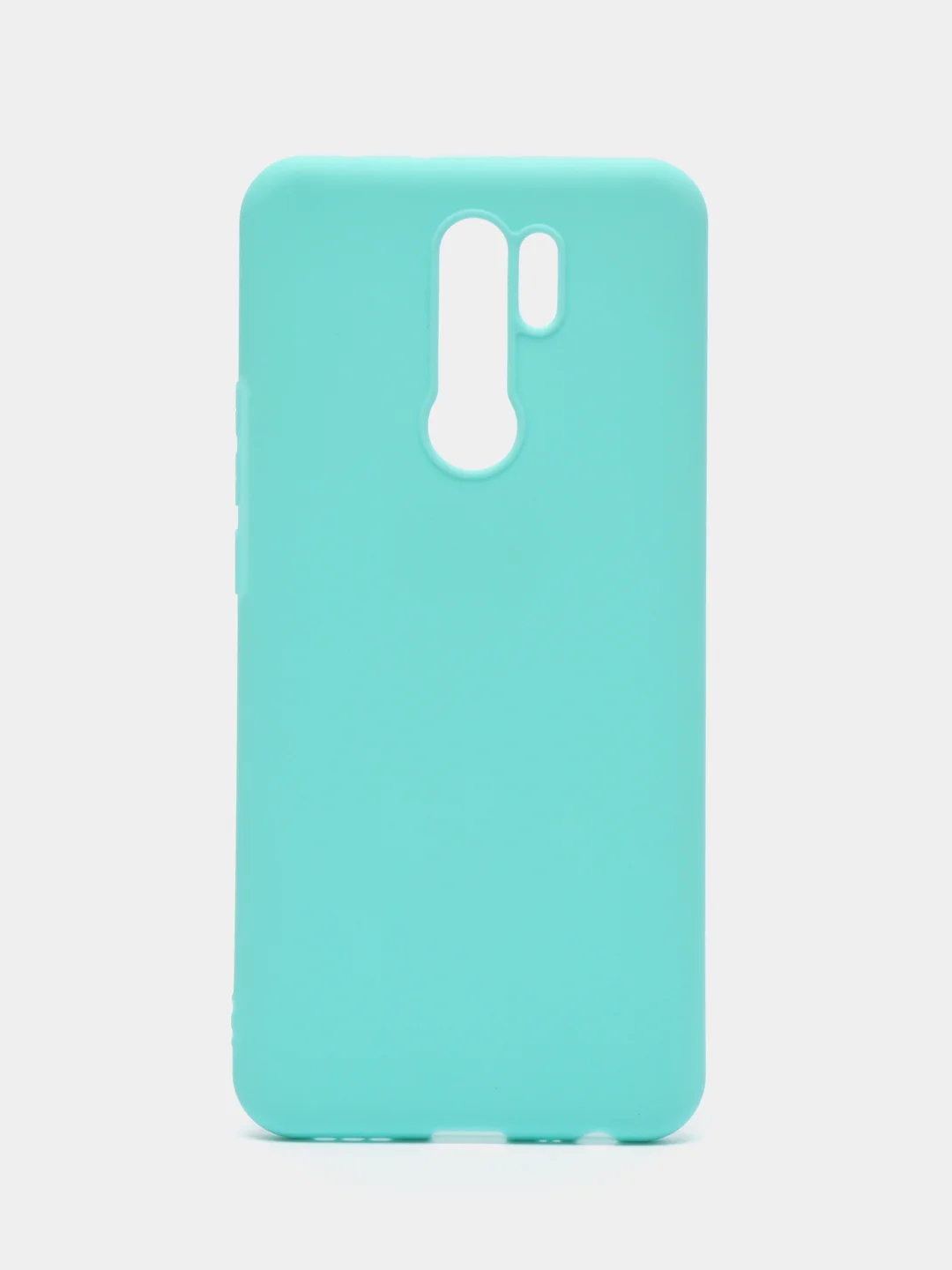 Бирюзовый чехол силиконовый для Xiaomi Redmi 9, накладка, бампер черный LuxCase