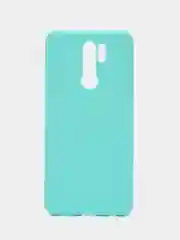 Бирюзовый чехол силиконовый для Xiaomi Redmi 9, накладка, бампер черный LuxCase