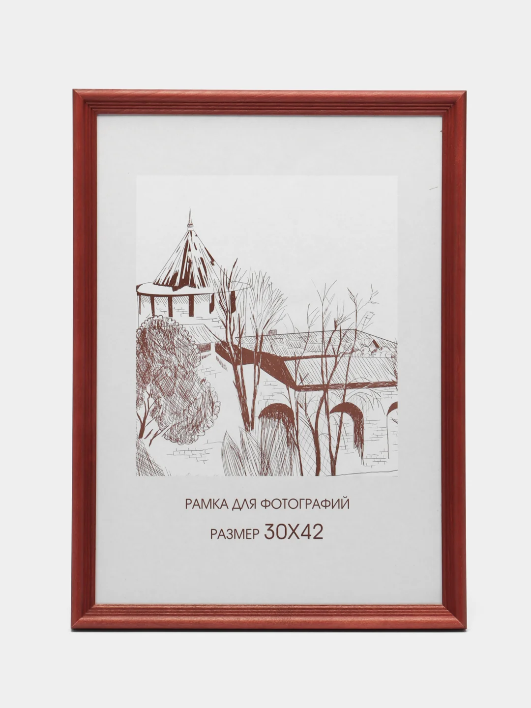 Красный фоторамка 30х42 А3 сосна, С20