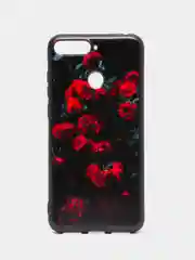 Оранжевый силиконовый чехол для Huawei Y6 2018 / Honor 7C / 7A Pro / Y6 Prime, с принтом, с рисунком Хуавей у6 Хонор 7С 7А про