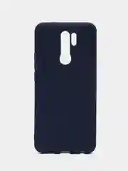 Синий чехол силиконовый для Xiaomi Redmi 9, накладка, бампер черный LuxCase