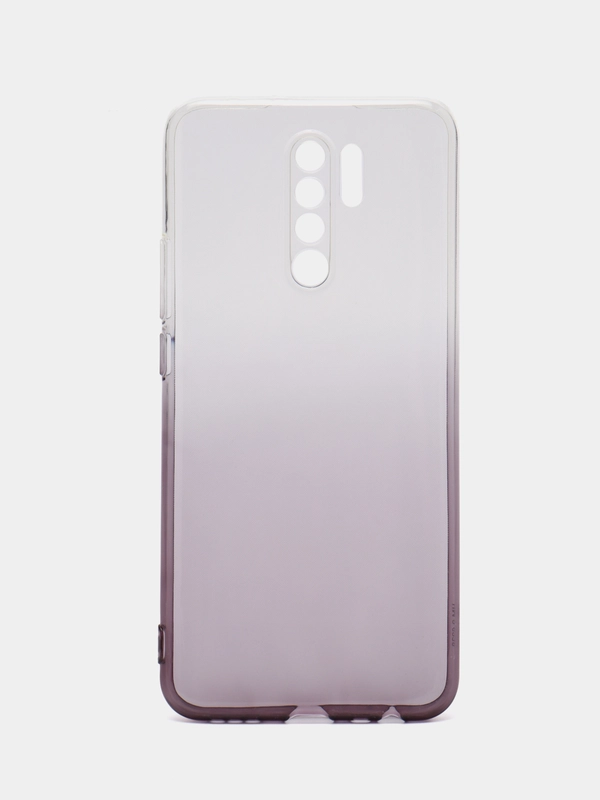 Чехол силиконовый для Xiaomi Redmi 9, накладка, бампер, черный, градиент, MediaGadget