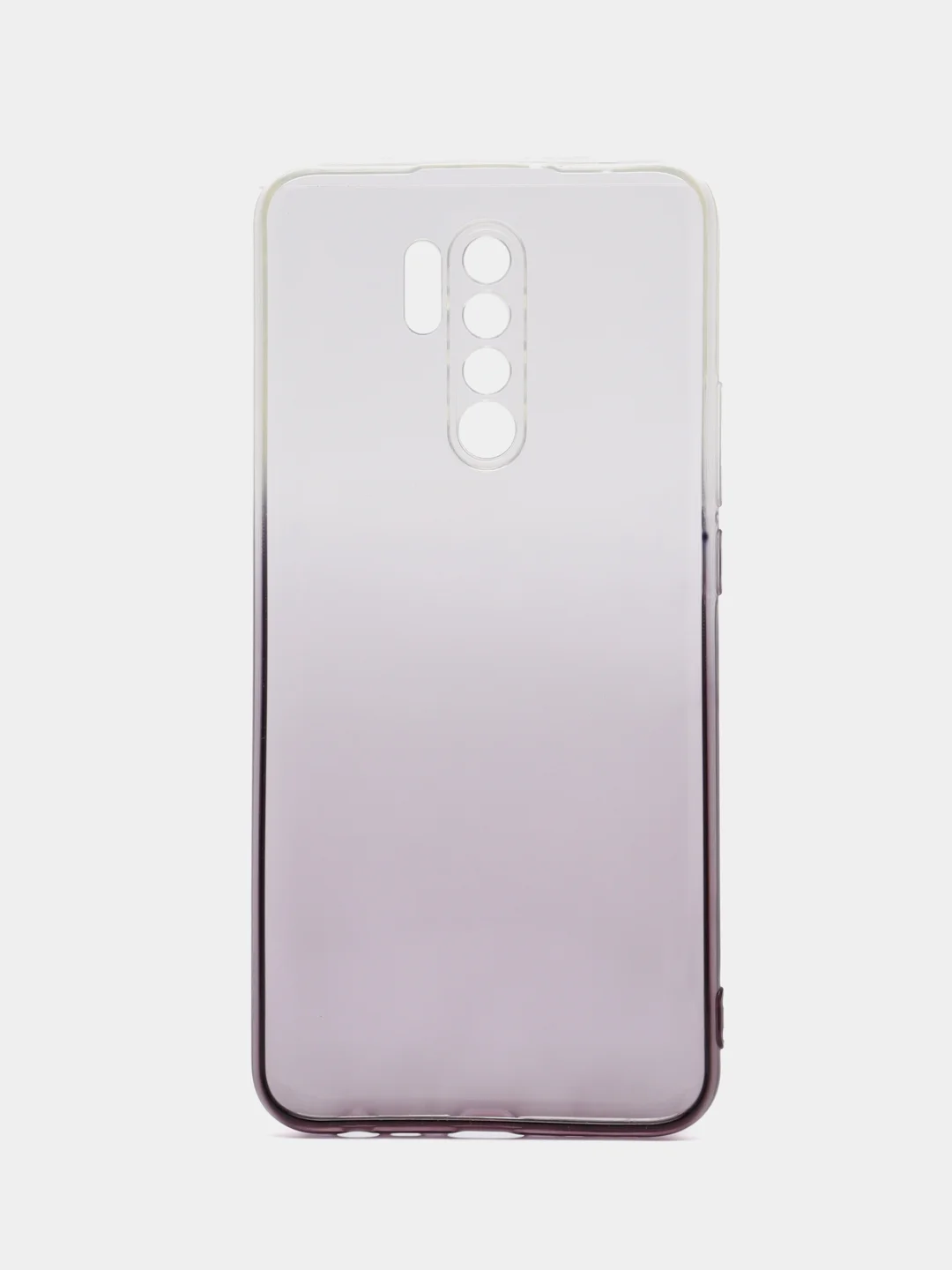 Черный чехол силиконовый для Xiaomi Redmi 9, накладка, бампер, черный, градиент, MediaGadget