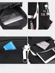 Городской рюкзак портфель с USB зарядкой женский детский