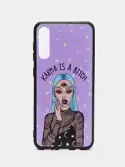 Пурпурный силиконовый чехол Samsung Galaxy A50 A30S A50S Самсунг А50 А30С А50С с принтом с рисунком