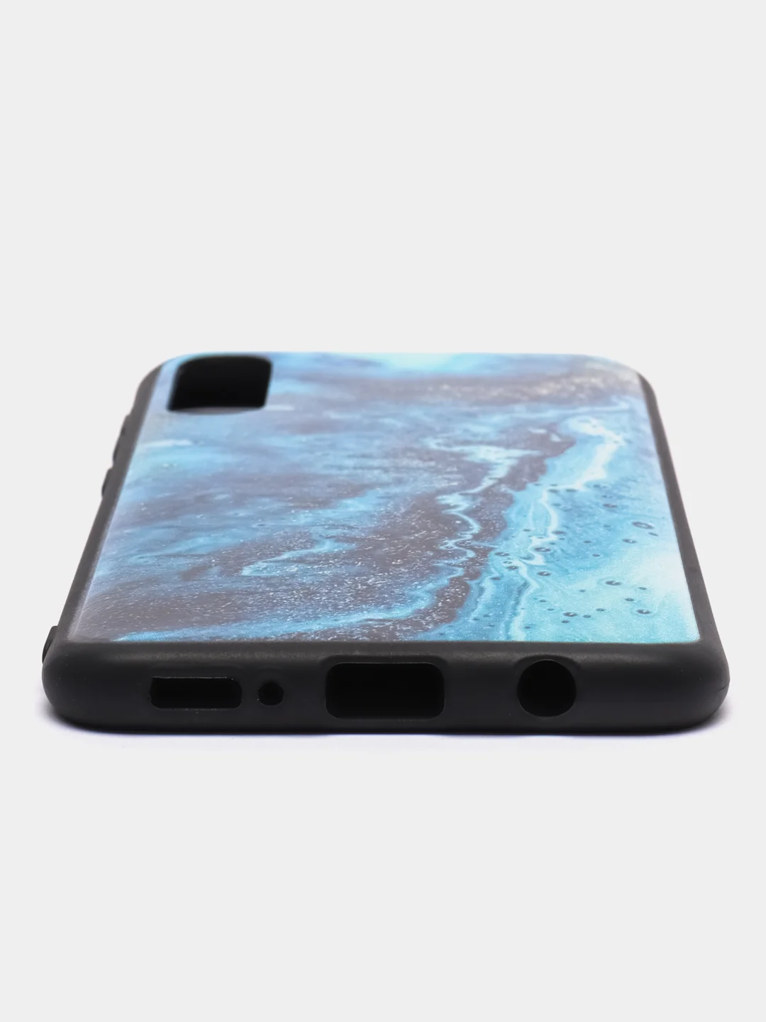 Тёмно-бирюзовый силиконовый чехол Samsung Galaxy A50 A30S A50S Самсунг А50 А30С А50С с принтом с рисунком