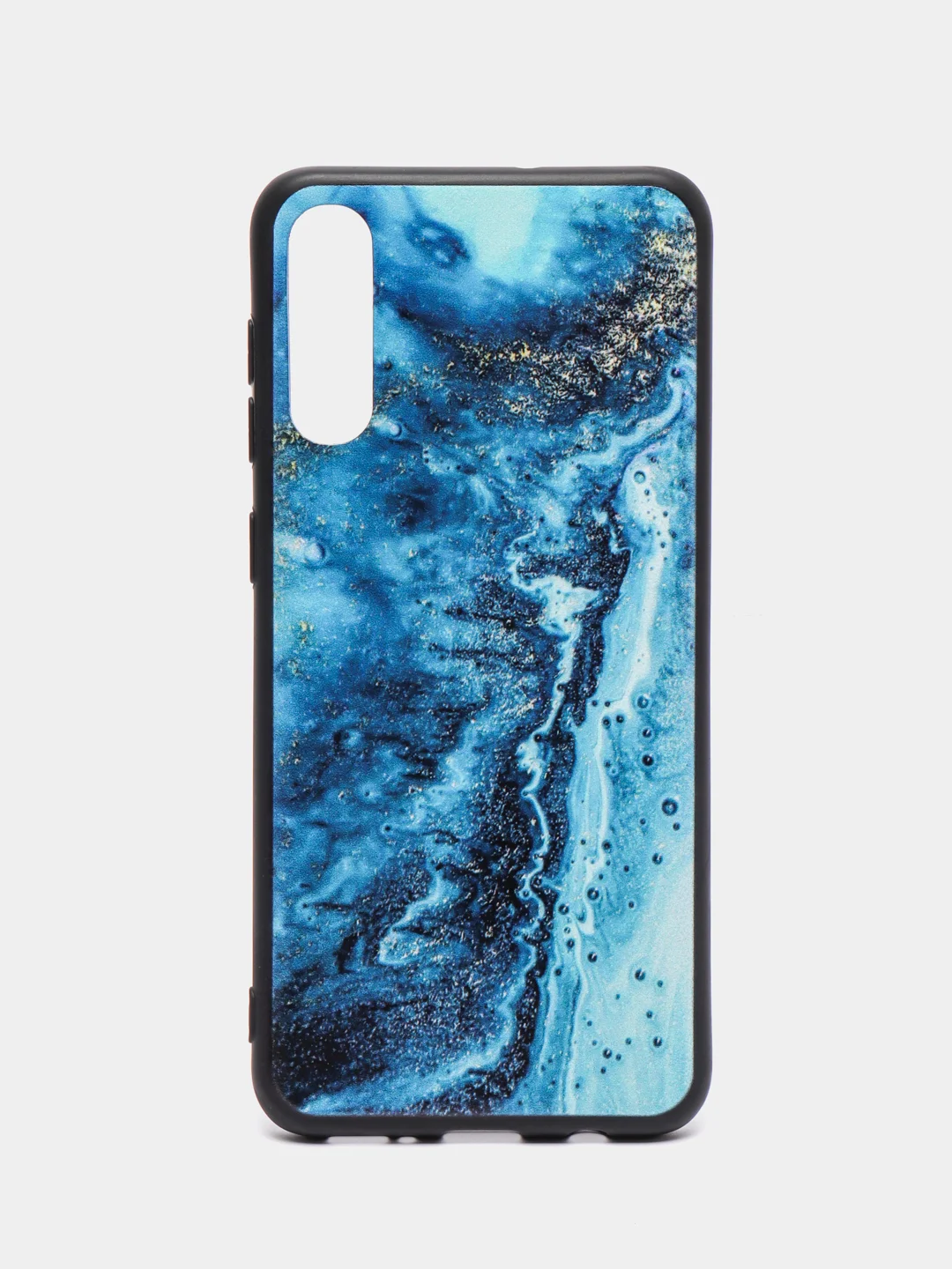 Тёмно-бирюзовый силиконовый чехол Samsung Galaxy A50 A30S A50S Самсунг А50 А30С А50С с принтом с рисунком
