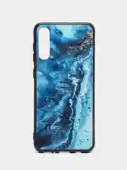 Тёмно-бирюзовый силиконовый чехол Samsung Galaxy A50 A30S A50S Самсунг А50 А30С А50С с принтом с рисунком
