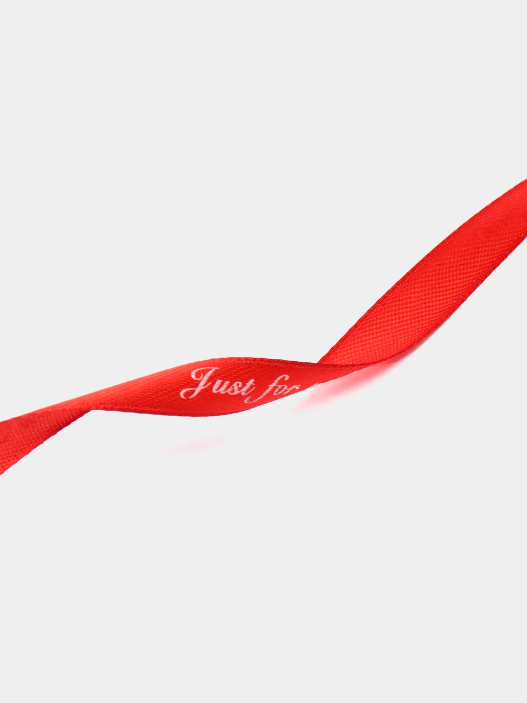 Красный атласная лента "Just for you" 10 мм