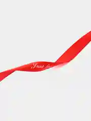Красный атласная лента "Just for you" 10 мм