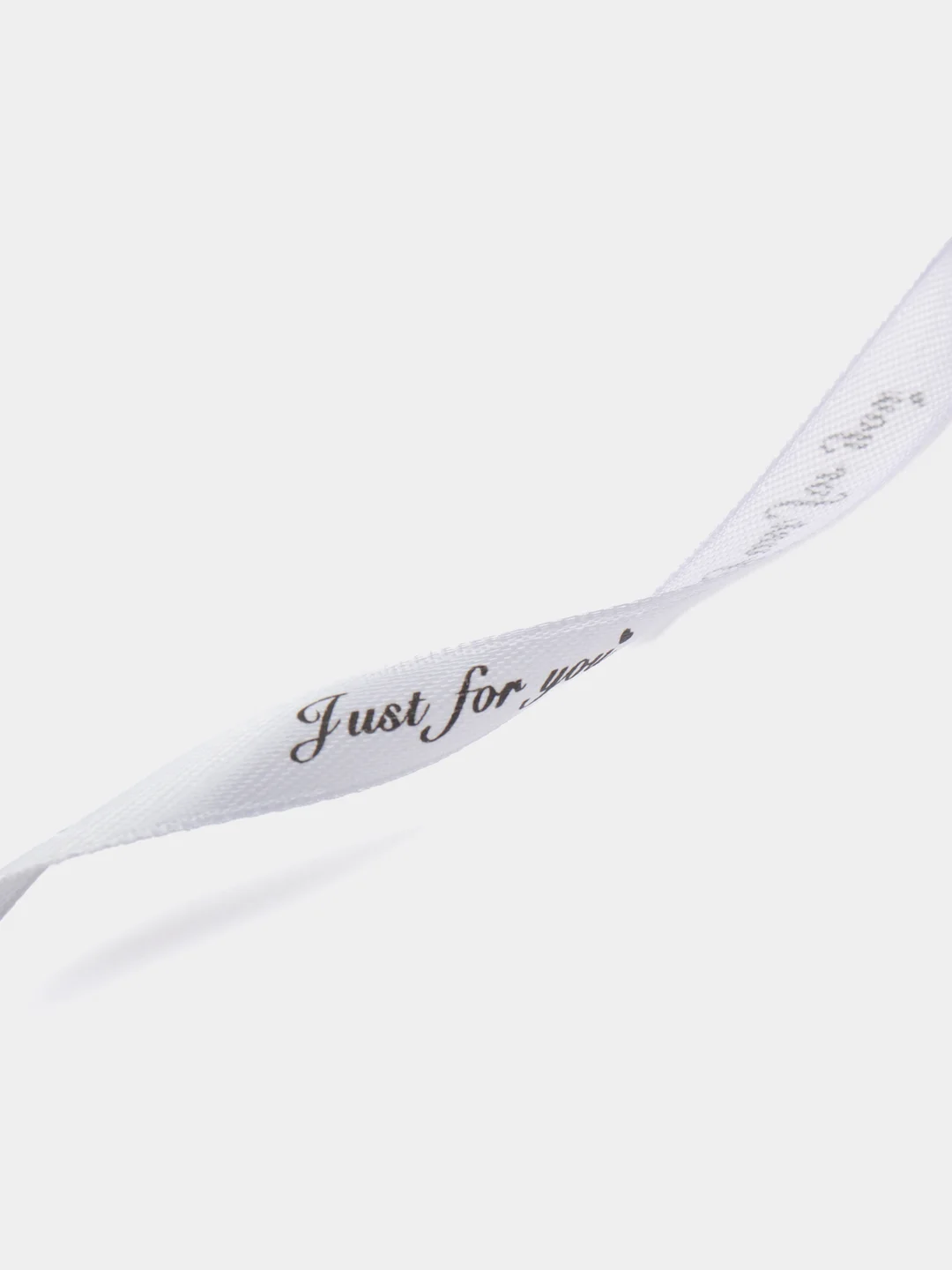 Белый атласная лента "Just for you" 10 мм