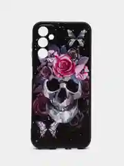 Тёмно-бордовый силиконовый чехол для Samsung Galaxy A14, с принтом, с рисунком, Самсунг Галаси А14