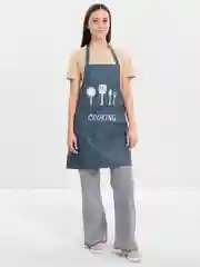 Тёмно-бирюзовый фартук кухонный COOKING