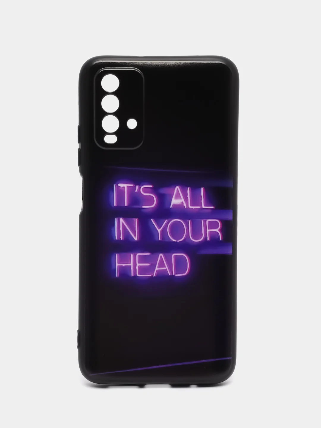 Серый силиконовый чехол для Xiaomi Redmi 9T (Сяоми Редми 9Т), с принтом, с рисунком