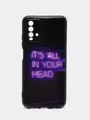 Серый силиконовый чехол для Xiaomi Redmi 9T (Сяоми Редми 9Т), с принтом, с рисунком