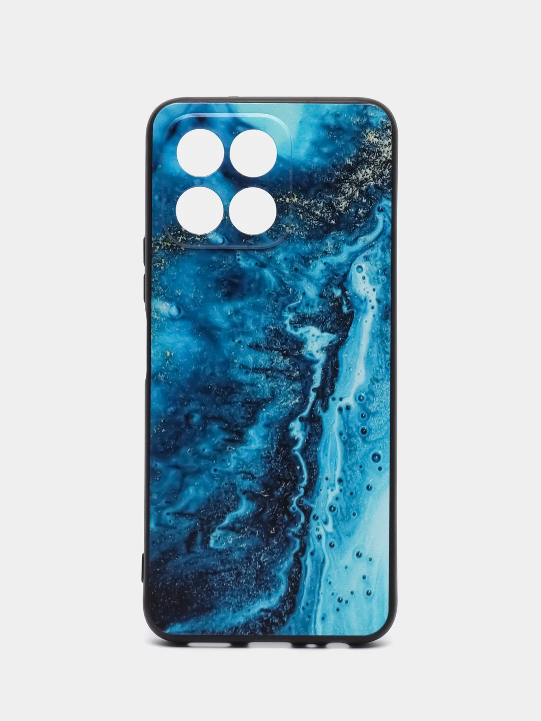 Тёмно-бирюзовый силиконовый чехол для Honor X6/Honor X8 5G (Хонор Х6/Х8 5г), с принтом, с рисунком