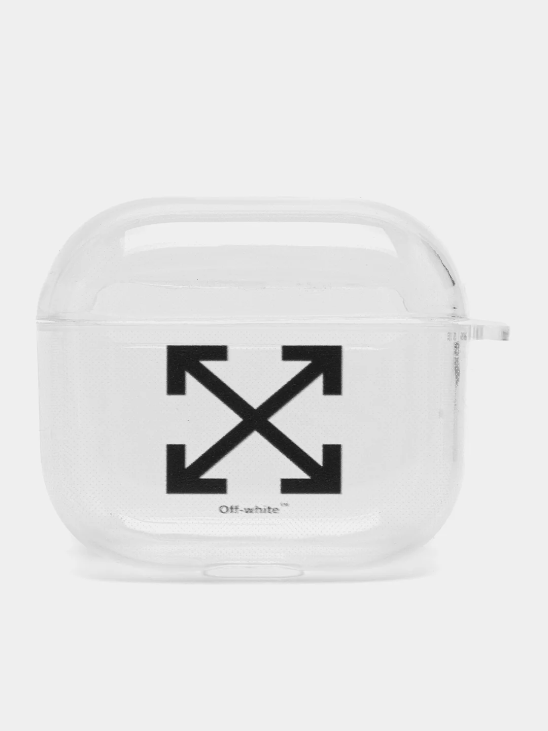 Серый металлик чехол для наушников Apple AirPods 3 силиконовый прозрачный принт Nike / Найк