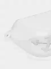 Серый металлик чехол для наушников Apple AirPods 3 силиконовый прозрачный принт Nike / Найк