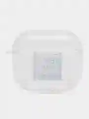 Светло-синий чехол для наушников Apple AirPods 3 силиконовый прозрачный принт Nike / Найк