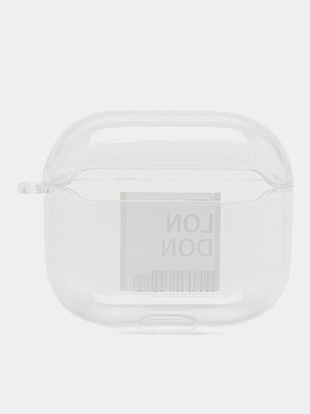 Светло-жёлтый чехол для наушников Apple AirPods 3 силиконовый прозрачный принт Nike / Найк