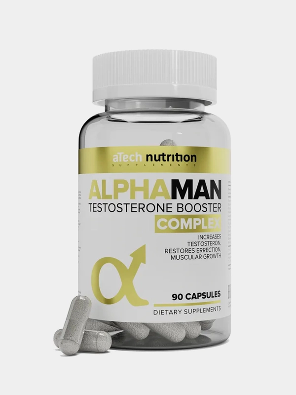 БАД ALPHAMAN тестостероновый бустер, ATech nutrition, 90 капс