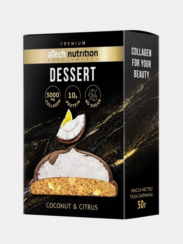 Протеиновое печенье с суфле Atech nutrition Premium DESSERT, без сахара, 50 г