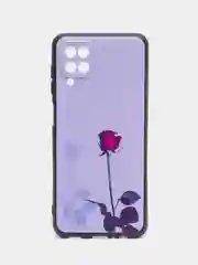 Серебряный силиконовый чехол для Samsung Galaxy A12 / M12, с принтом, с рисунком (Самсунг А12 / М12)