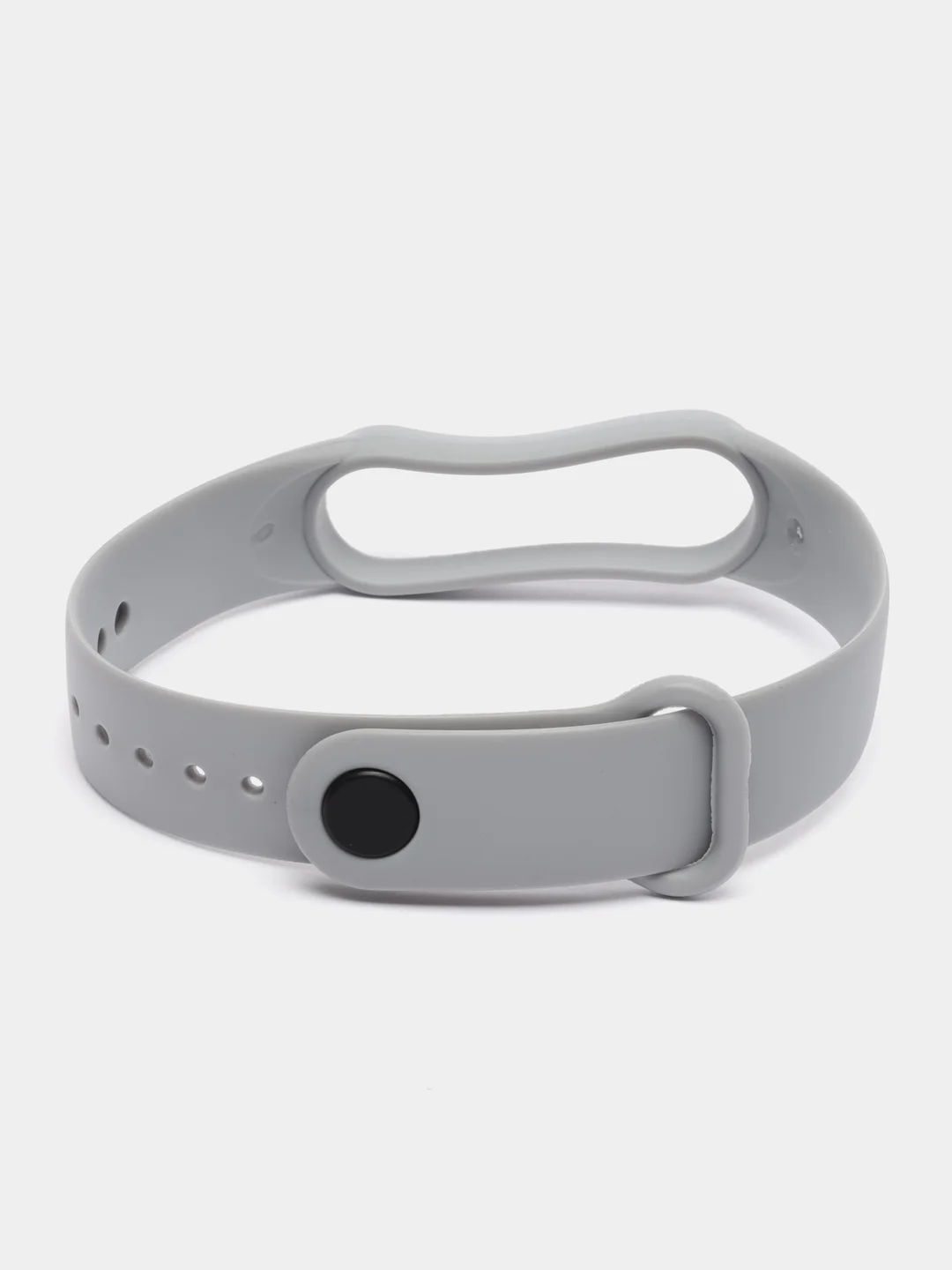 Серый силиконовый ремешок для фитнес браслета Xiaomi Mi Band 3 / 4 / 5 / 6
