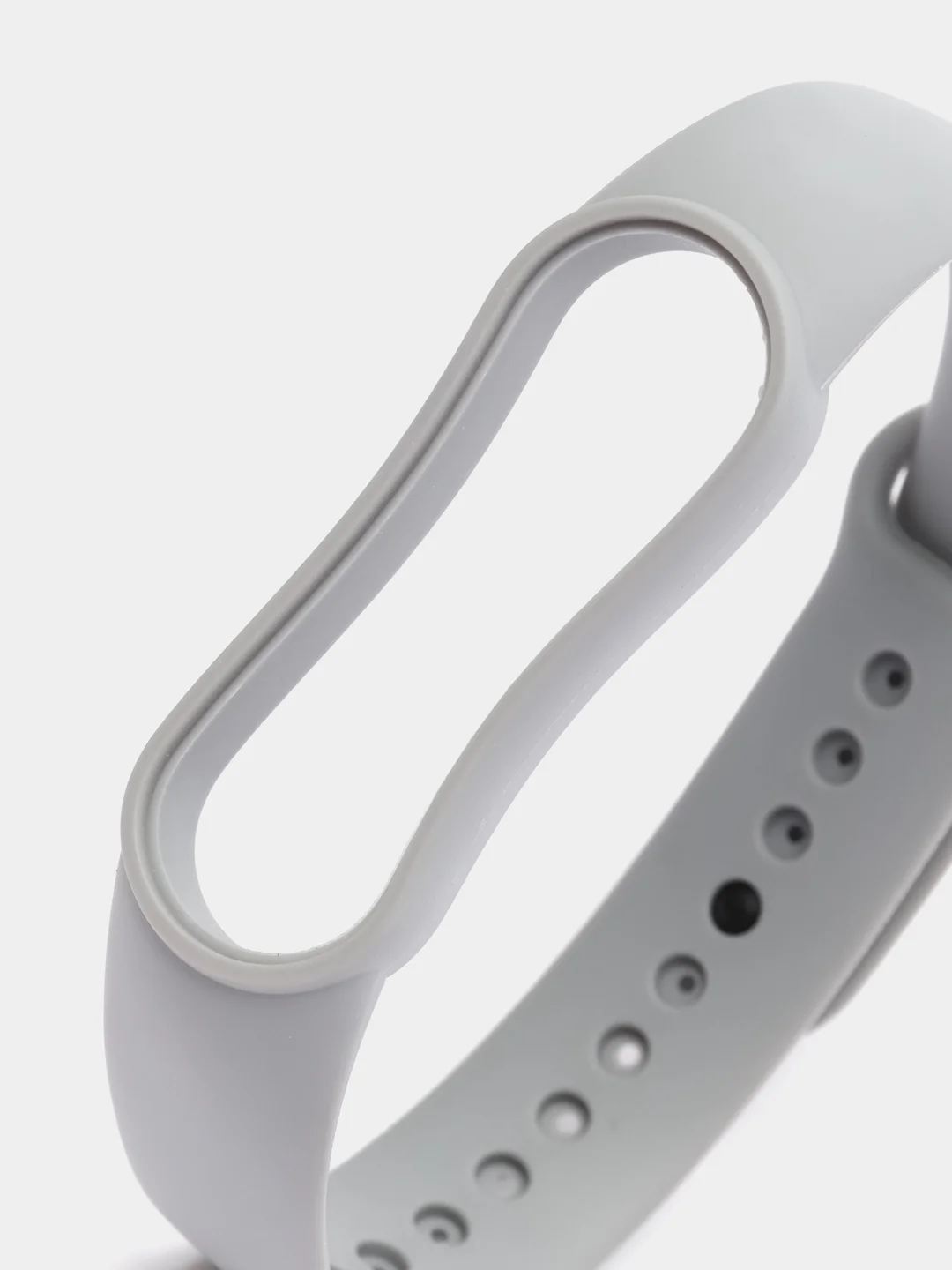Серый силиконовый ремешок для фитнес браслета Xiaomi Mi Band 3 / 4 / 5 / 6