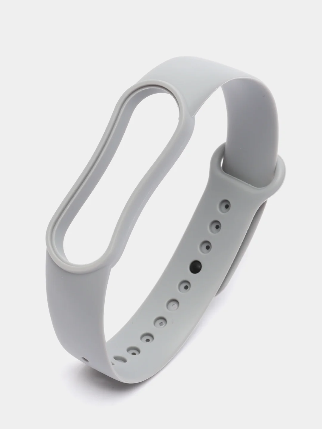 Серый силиконовый ремешок для фитнес браслета Xiaomi Mi Band 3 / 4 / 5 / 6