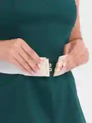Белый ремень женский, широкий, резинка