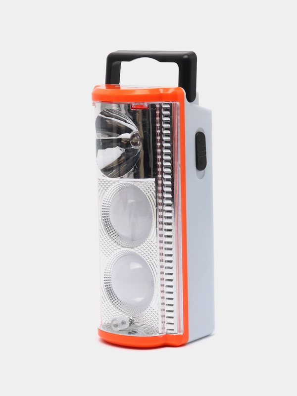Фонарь аккумуляторный, переносной, пластик, 28+1LED, питание 4xAA, 220В, 50 Гц