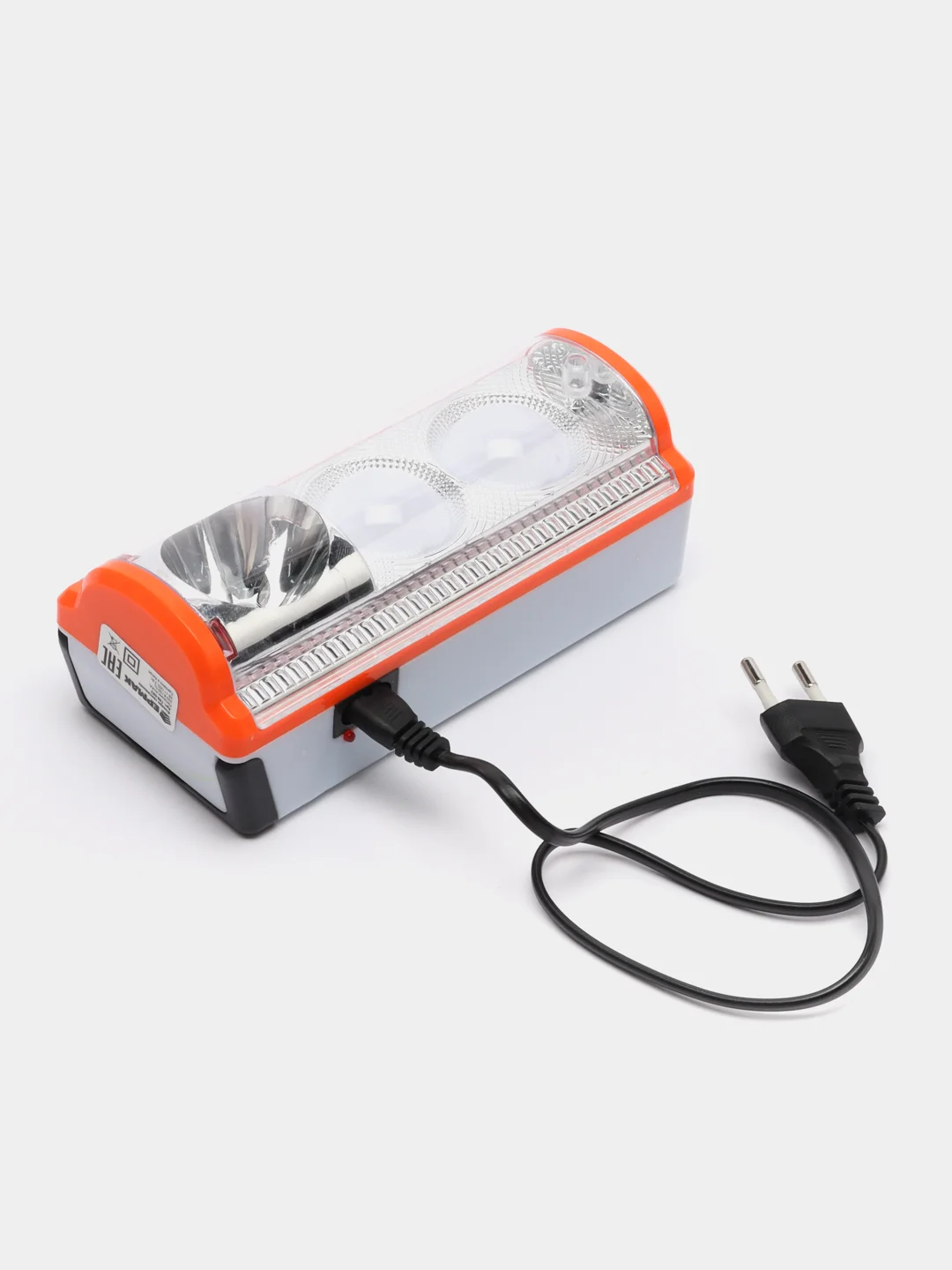 Фонарь аккумуляторный, переносной, пластик, 28+1LED, питание 4xAA, 220В, 50 Гц