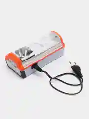 Фонарь аккумуляторный, переносной, пластик, 28+1LED, питание 4xAA, 220В, 50 Гц