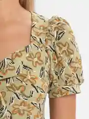 Хаки платье летнее  женское с цветочным принтом