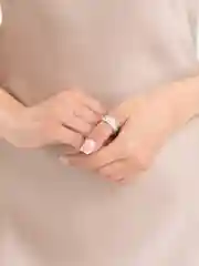 Голубой кольцо женское Meadow, с цирконами