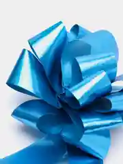 Лазурный подарочный бант-шар. Бант для упаковки подарка. Размер 10 см