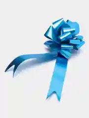 Лазурный подарочный бант-шар. Бант для упаковки подарка. Размер 10 см
